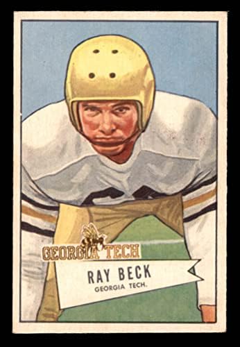 1952 Bowman Kis 51 Ray Beck New York Giants-FB (Foci Kártya) EX/MT Óriások-FB Georgia Tech