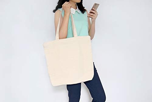 Strapabíró Vászon Tote Bags 15 X 16 X 4 inch Újrafelhasználható Táskák