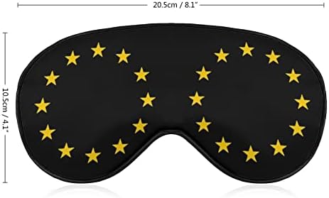 Európa, EU-Zászló Vicces Aludni Szem Maszk Puha Kendőt Szem Fedél Állítható Pánt Este Eyeshade Férfiak