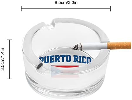 Zászló Puerto Rico Dohányzás Hamutartó Üveg Cigaretta, Szivar hamutartó Egyéni Dohányos Jogosult Kör Esetében