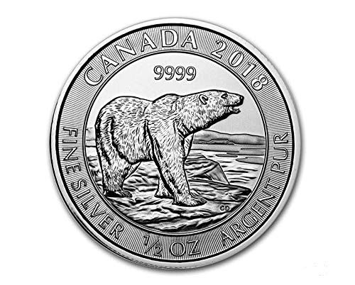2018 Kanada jegesmedve 1/2 UNCIA .9999 Jól Ezüst $2 MS70 NGC