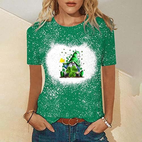 A szent Patrik Nap Pólók Női Shamrock Grafikus Fehérített Tees St patrick Szerencsés T-Shirt Ír Maximum