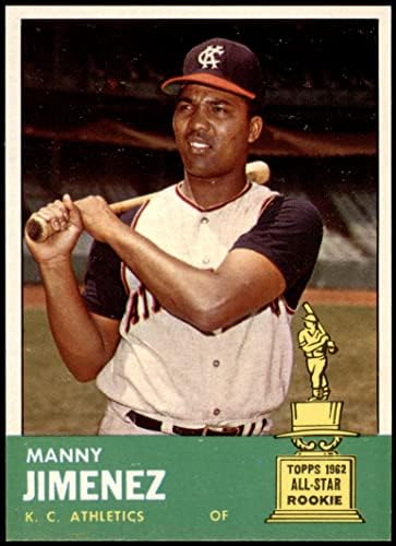 1963 Topps 195 Manny Jimenez Kansas City Atlétika (Baseball Kártya) NM/MT Atlétika