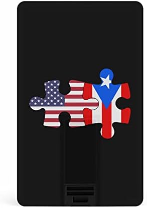 NEKÜNK pedig Puerto Rico Zászló Puzzle USB Flash Meghajtó Hitelkártya Design USB Flash Meghajtó Személyre