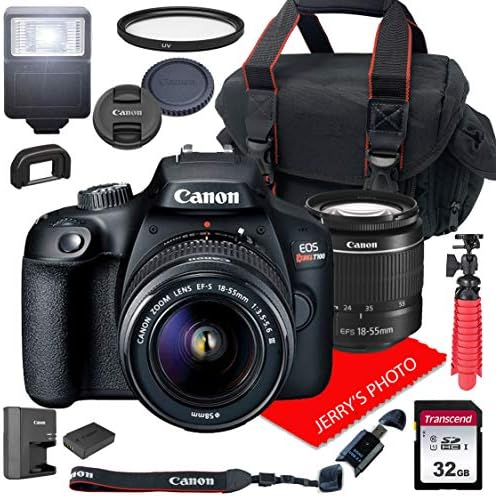 Canon EOS Rebel T100-as DSLR Fényképezőgép w/Canon EF-S 18-55mm F/3.5-5.6 III Zoom Objektív + Ügyet +