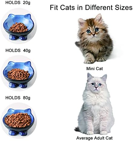 Nihow Kerámia Alapvető Macska Tálak: 5 Hüvelykes Macska Tál Étel & Víz - Élelmiszer Minőségű Macska Étel