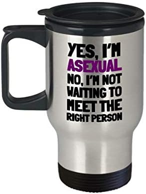 Aszexuális Utazási Bögre - Aszexuális Büszkeség Ajándék - Vicces Asexuality Ajándék - Igen, én vagyok