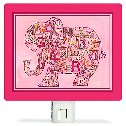 Hupsz Daisy PE3196 Rózsaszín Ábécé Elefánt Éjszakai Fény, 5 x 4