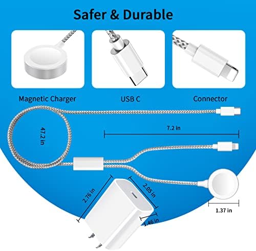 2 az 1-ben iWatch Töltő Kábel Apple Nézni-iPhone/Airpods a 20W USB-C, Vezeték nélküli Órát Töltő Kábel
