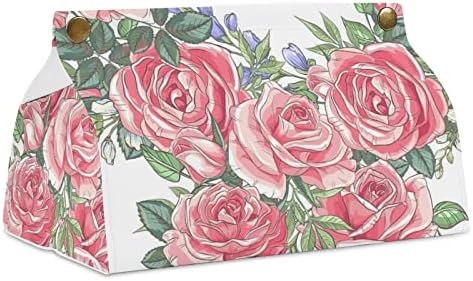 Rózsaszín Virág, Szövet Jogosultja Téglalap alakú Szalvéta Szervező a Pulton Íróasztal Komód