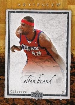 Elton Brand 2007-08 Felső szint Leletek NBA Kosaras Kártya 37 Los Angeles Clippers
