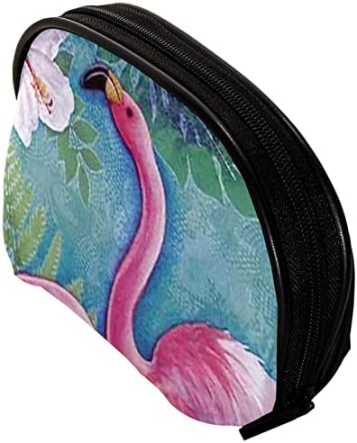 Kis Smink Táska, Tok Cipzárral Utazási Kozmetikai Szervező a Nők, Lányok, Hawaii Flamingo Vintage Minta