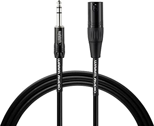 Meleg Audio Pro Series XLR Férfi-TRS Férfi Kábel 3 méteres, Fekete/Ezüst, Pro-XLRm-TRSm-3'