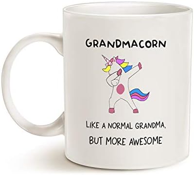 MAUAG Vicces Egyszarvú Király Nagyi Bögre Karácsonyi Ajándékok, Grandmacorn, Mint egy Normális Nagymama,