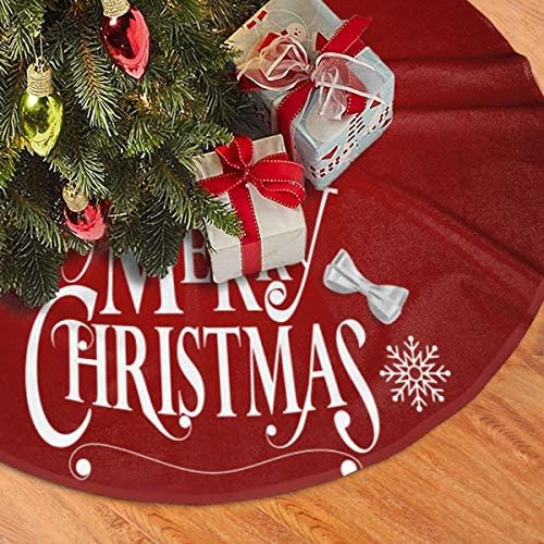 LVeShop Boldog Karácsonyt Karácsonyfa Szoknya Luxus Kerek Beltéri Kültéri Lábtörlő Rusztikus Karácsonyfa