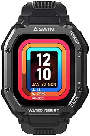 Intelligens Karóra Masszív Smartwatch a Férfiak Szabadtéri Sportok 3ATM Fitness Tracker Vérnyomás Monitor