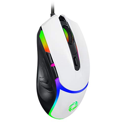 Coolerplus Q7 Gaming Egér RGB Színes Háttérvilágítással, 3200 DPI Állítható, Nagy Pontossággal, Kényelmes