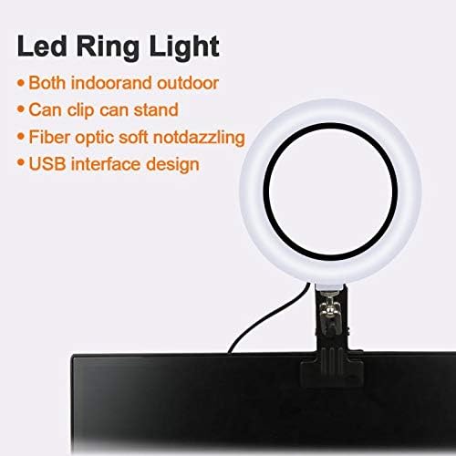 LEPSJGC Szabályozható LED Képkeret, Gyűrű Fény Állvány USB Önarckép világító Gyűrű Lámpa Nagy Fotózás
