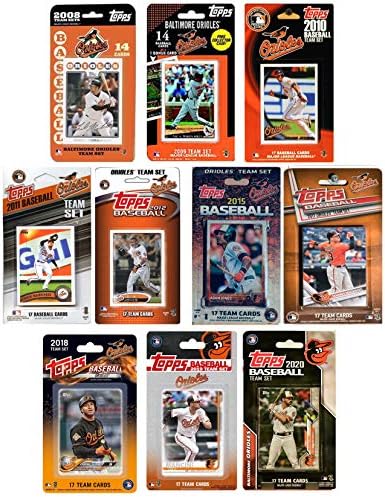 C&I Műtárgy MLB Baltimore Orioles Kereskedelmi Kártyák, Fehér, Egy Méret