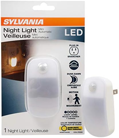 SYLVANIA LED Mini Automatikus Plug-In Este Fény Érzékelő, Mozgásérzékelő Aktív, Alkonyat Hajnal, Meleg