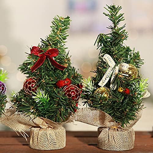 DEKIKA Tökéletes Karácsonyi Dekorációs Ajándék,Asztali Mini karácsonyfa,8.7 hüvelyk Miniatűr Fenyő karácsonyfa