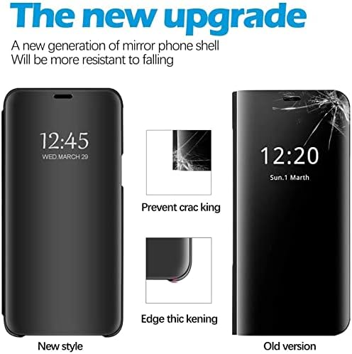S10 szilikontok Kompatibilis a Samsung Galaxy S10+ Plus Telefon Esetében Tisztán Smink Tükör Felhajtható