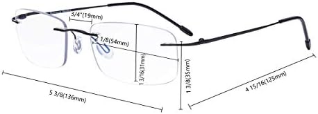 Eyekepper keret nélküli Progresszív Olvasó Szemüveg Keret nélküli Multifocus Olvasók Kék Fény Szűrő az