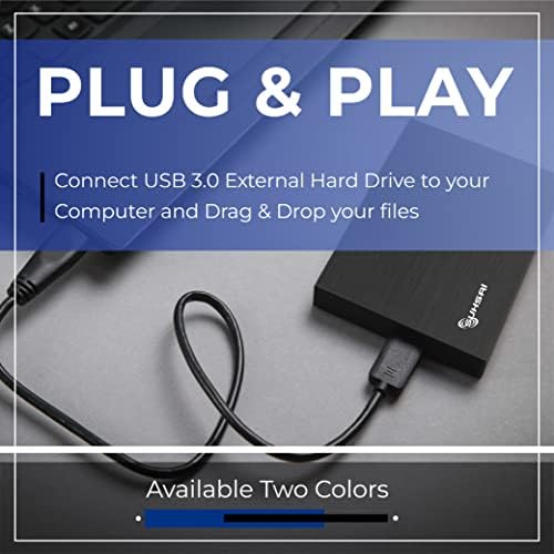 SUHSAI Külső Merevlemez 250GB Zseb Méretű Hordozható Merevlemez, USB 3.0 Tároló & Backup Külső merevlemez,