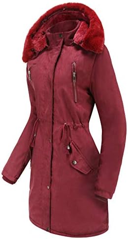 Túlméretes Vastag Vékony Téli Hosszú Ujjú Kabát Hölgy Zip Kapucnis Kabátban, Szabadtéri Egyszínű Meleg
