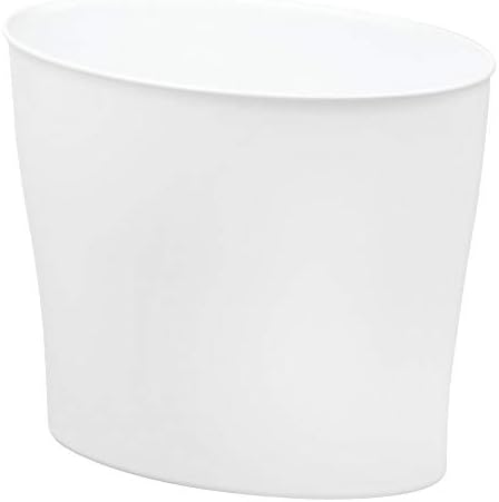 iDesign InterDesign Műanyag Vödör Szemetet, Fürdőszoba, Hálószoba, vagy Office – 10 liter,Fehér Nuvo Hulladék