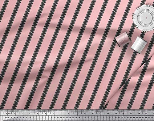 Soimoi Pamut Jersey Anyagból Csík & Repülőgép Shirting Nyomtatott Kézműves Szövet által Az Udvaron 58