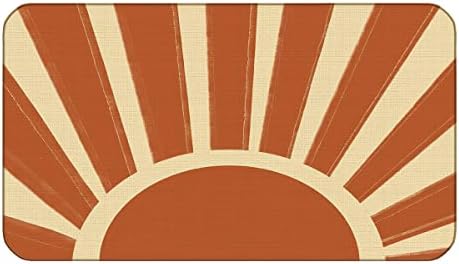 Minimalista Bohém Nap Napfelkelte, Naplemente Narancssárga Arany Napsugár Tanyán Lábtörlő 17x30 Hüvelyk