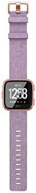 Fitbit Versa Különleges Kiadás Smartwatch a Szövött Szalag - Levendula / Rose Gold (Felújított)