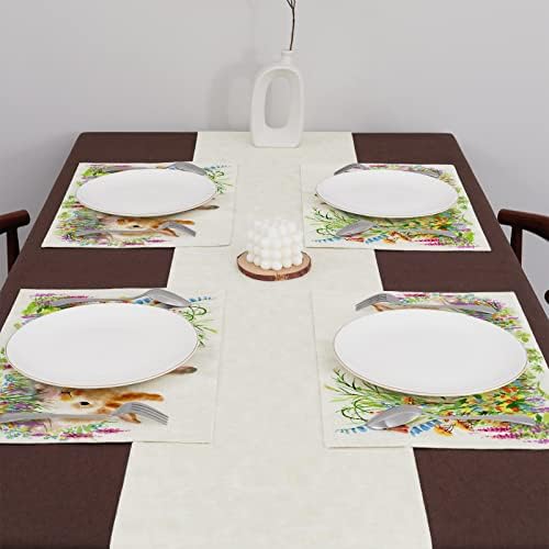 Húsvéti Nyuszi asztali Futó Akvarell Nyulak asztali futó 72 Cm Hosszú, a Konyha Étkező Asztal Dekoráció