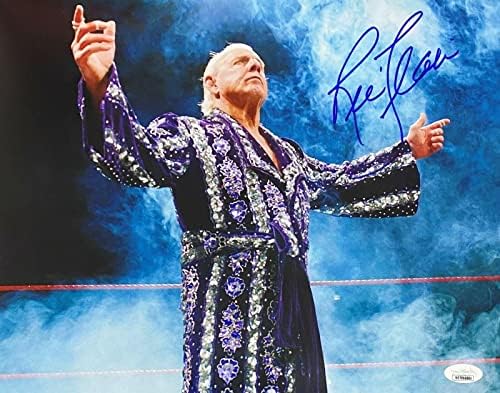 Ric Flair Aláírt Dedikált 11x14 Fotó SZÖVETSÉG Hiteles WWE WCW 1 - Dedikált Birkózás Fotók