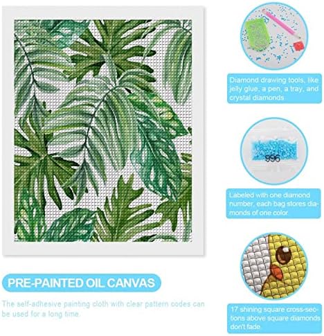 Trópusi Palm Leaf Gyémánt Festmény Kit Art Képek DIY Teljes Gyakorlat Otthoni Kiegészítők Felnőttek Ajándék
