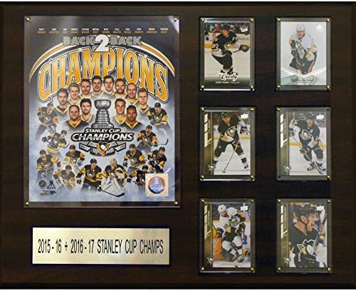 NHL Pittsburgh Penguins Férfi -2017 Stanley-Kupa Bajnokok Emléktábla, Barna, 16x20