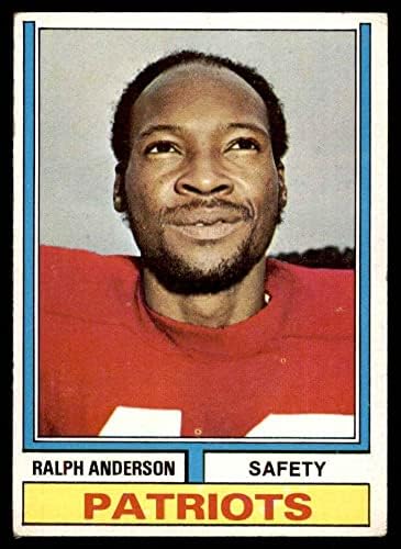 1974 Topps 408 Ralph Anderson New England Patriots (Foci Kártya) VG Hazafiak West Texas St