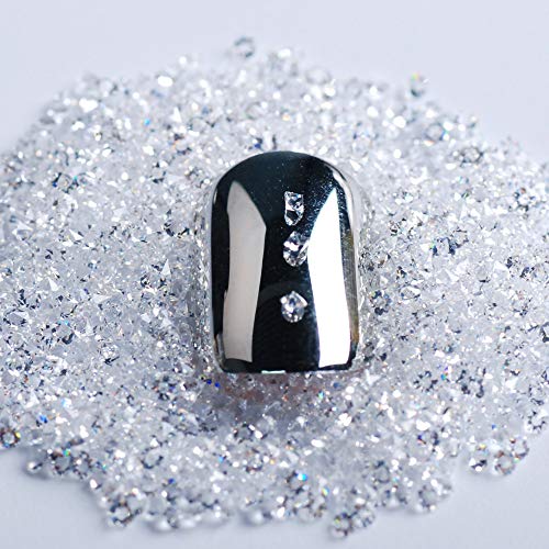 5000Pcs Ultra Mini 0.044 Hüvelyk Flatback Gyémánt Üveg Strassz Gyöngyök Színjátszó Kristályok Tartós AB