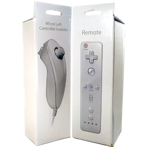 UTR� Wii Remote, valamint Nunchuck Combo Nunchuku + Szilícium Kabát Esetben - Fehér [Kiskereskedelmi Csomagolás]