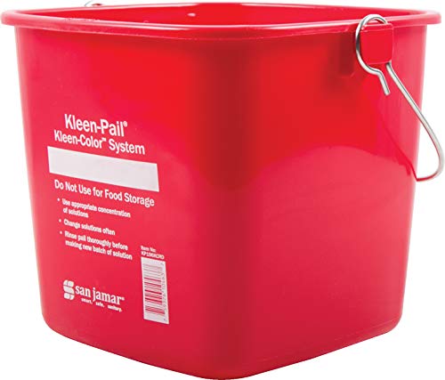 San Jamar Kleen-Vödör® Műanyag Tisztítás Vödör 6 Liter Vörös